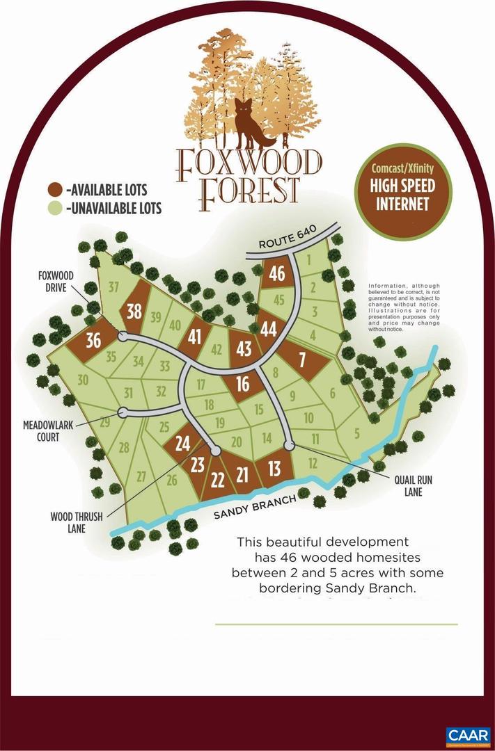 LOT 7 FOXWOOD DR #7, BARBOURSVILLE, Virginia 22923, ,Land,For sale,LOT 7 FOXWOOD DR #7,633257 MLS # 633257