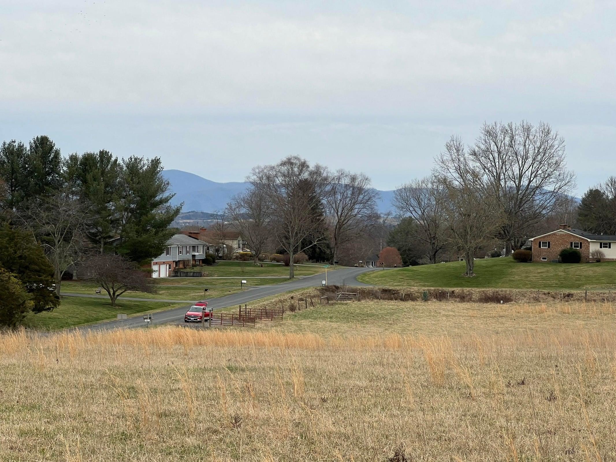 From the elevated upper slope, looking East at the Blueridge.