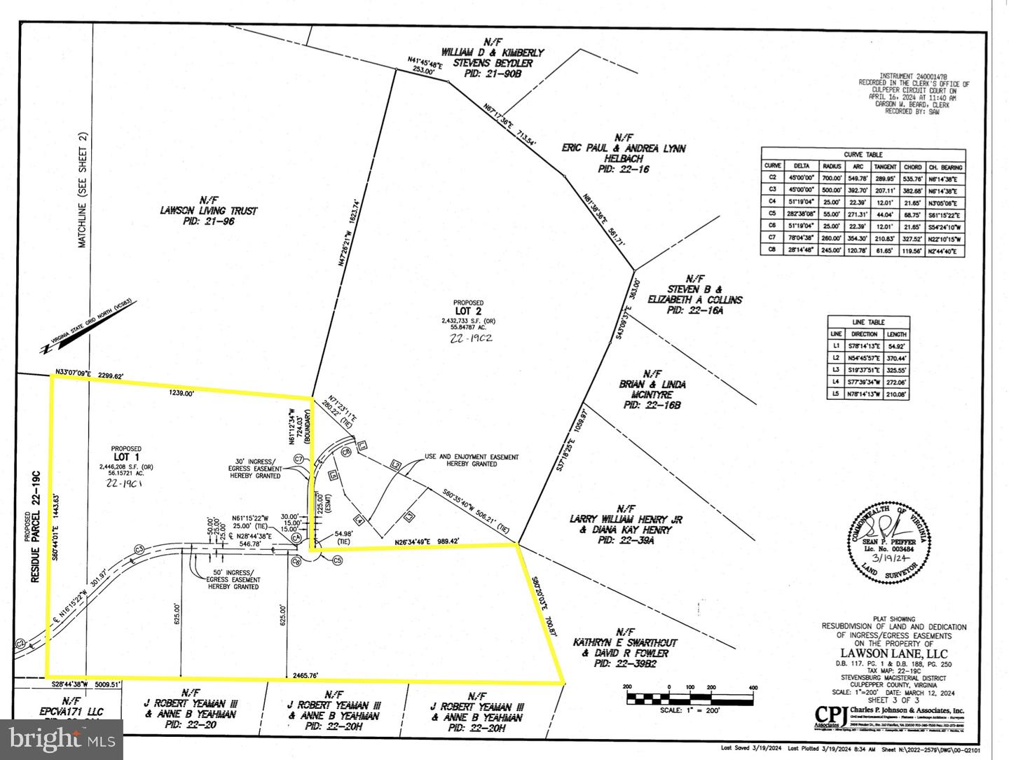 0 LAWSON LANE 22-19C1, CULPEPER, Virginia 22701, ,Farm,For sale,0 LAWSON LANE 22-19C1,VACU2008118 MLS # VACU2008118