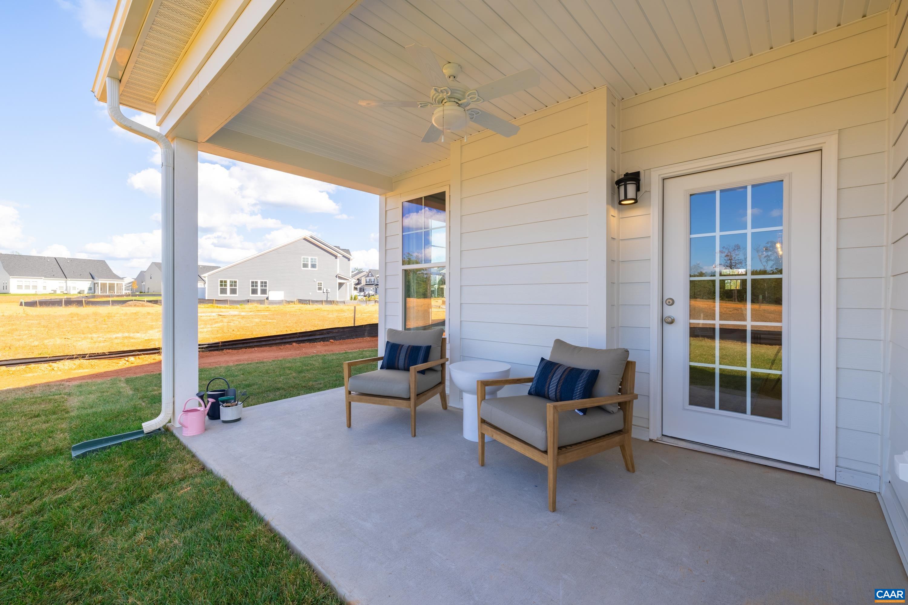 Typical included back patio.