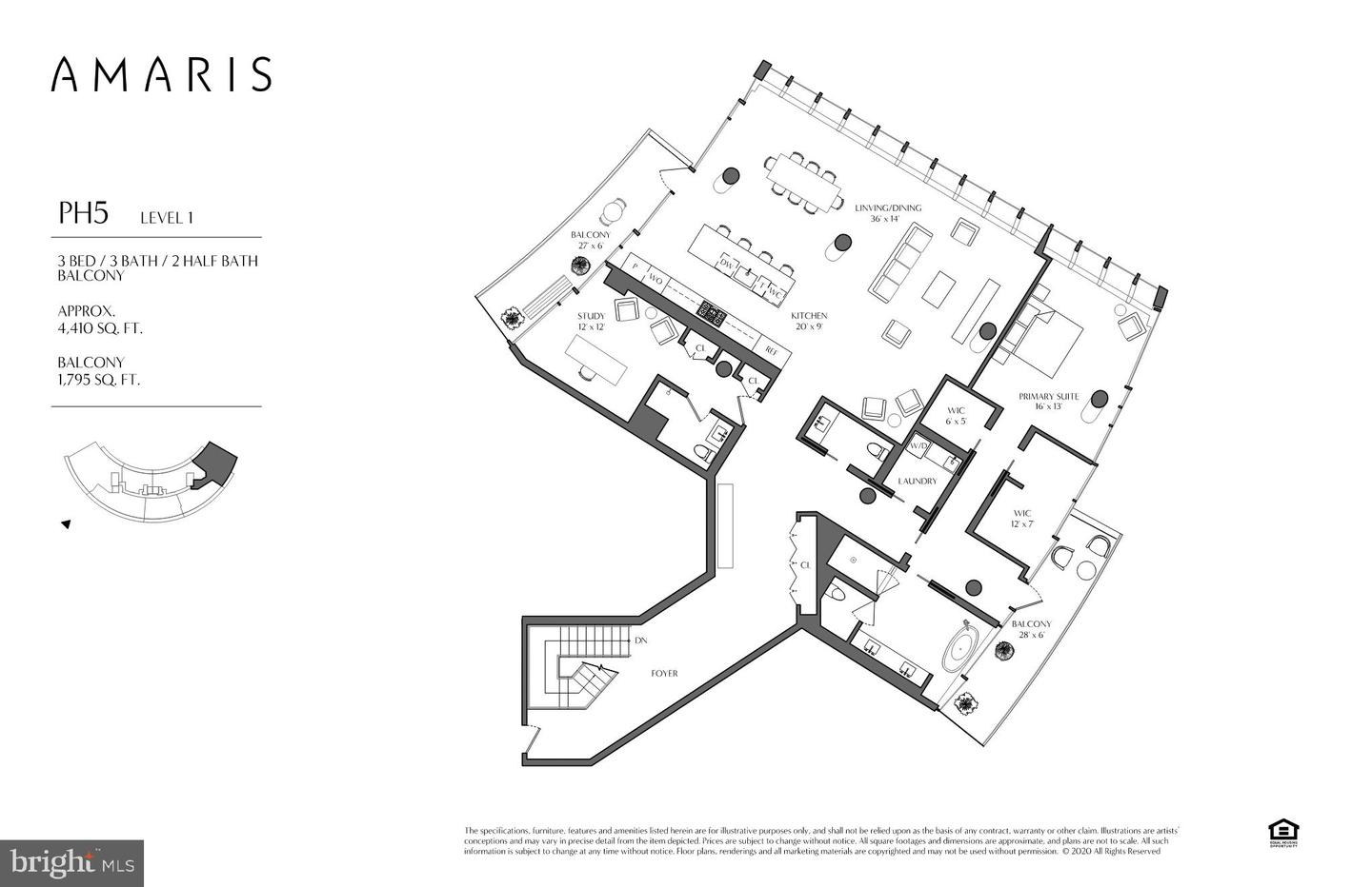 601 WHARF ST SW #PH5, WASHINGTON, District Of Columbia 20024, 3 Bedrooms Bedrooms, ,3 BathroomsBathrooms,Residential,For sale,601 WHARF ST SW #PH5,DCDC2095612 MLS # DCDC2095612