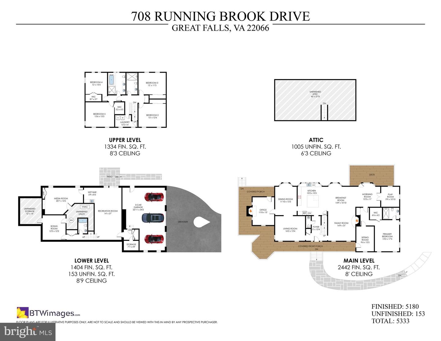 708 RUNNING BROOK DR, GREAT FALLS, Virginia 22066, 5 Bedrooms Bedrooms, ,4 BathroomsBathrooms,Residential,For sale,708 RUNNING BROOK DR,VAFX2197526 MLS # VAFX2197526