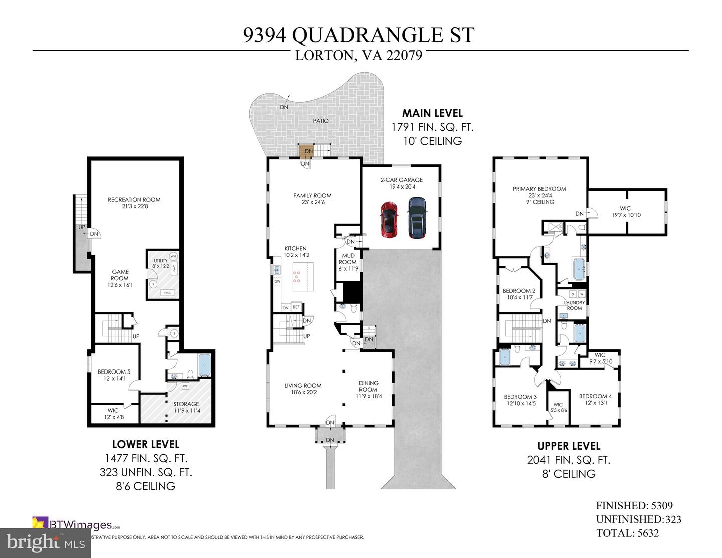 9394 QUADRANGLE ST, LORTON, Virginia 22079, 5 Bedrooms Bedrooms, ,4 BathroomsBathrooms,Residential,For sale,9394 QUADRANGLE ST,VAFX2200692 MLS # VAFX2200692