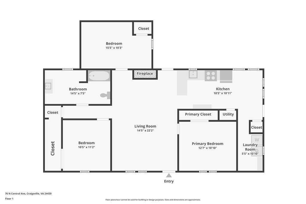 76 N CENTRAL AVE, CRAIGSVILLE, Virginia 24430, 3 Bedrooms Bedrooms, ,1 BathroomBathrooms,Residential,76 N CENTRAL AVE,656848 MLS # 656848