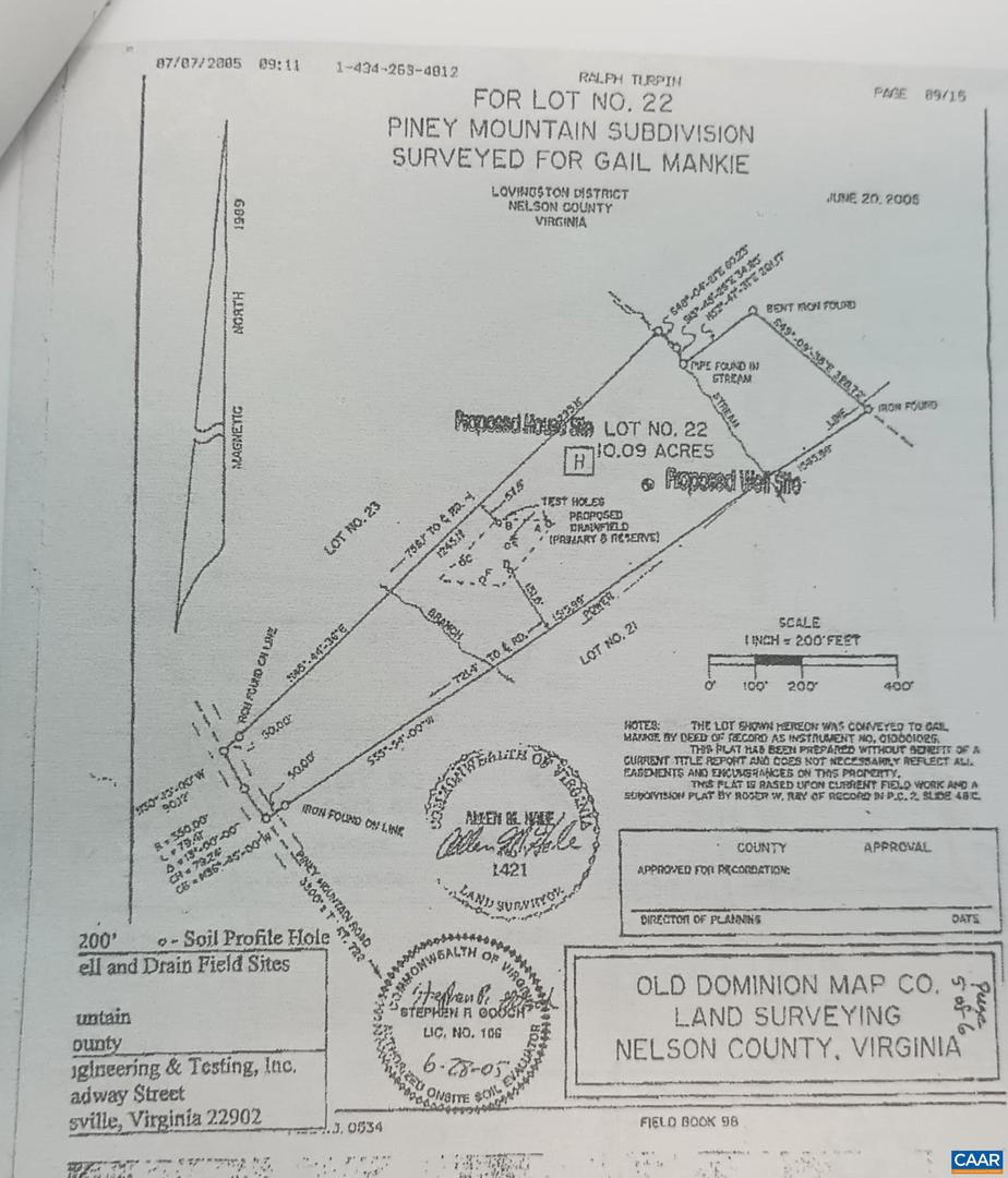 0 PINEY MOUNTAIN LN #22, SHIPMAN, Virginia 22971, ,Land,For sale,0 PINEY MOUNTAIN LN #22,657214 MLS # 657214