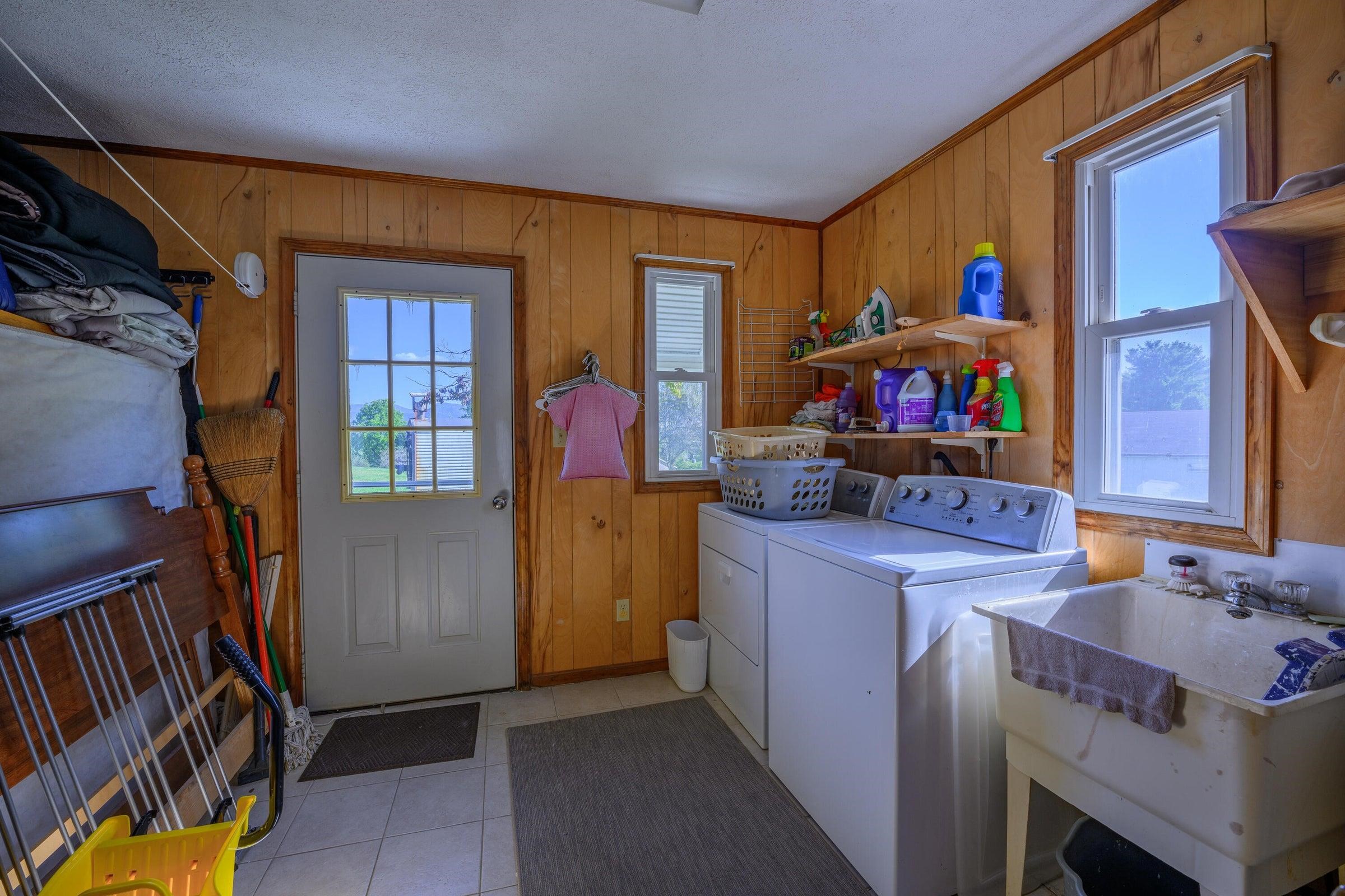 An addition was added for a laundry and pantry space.