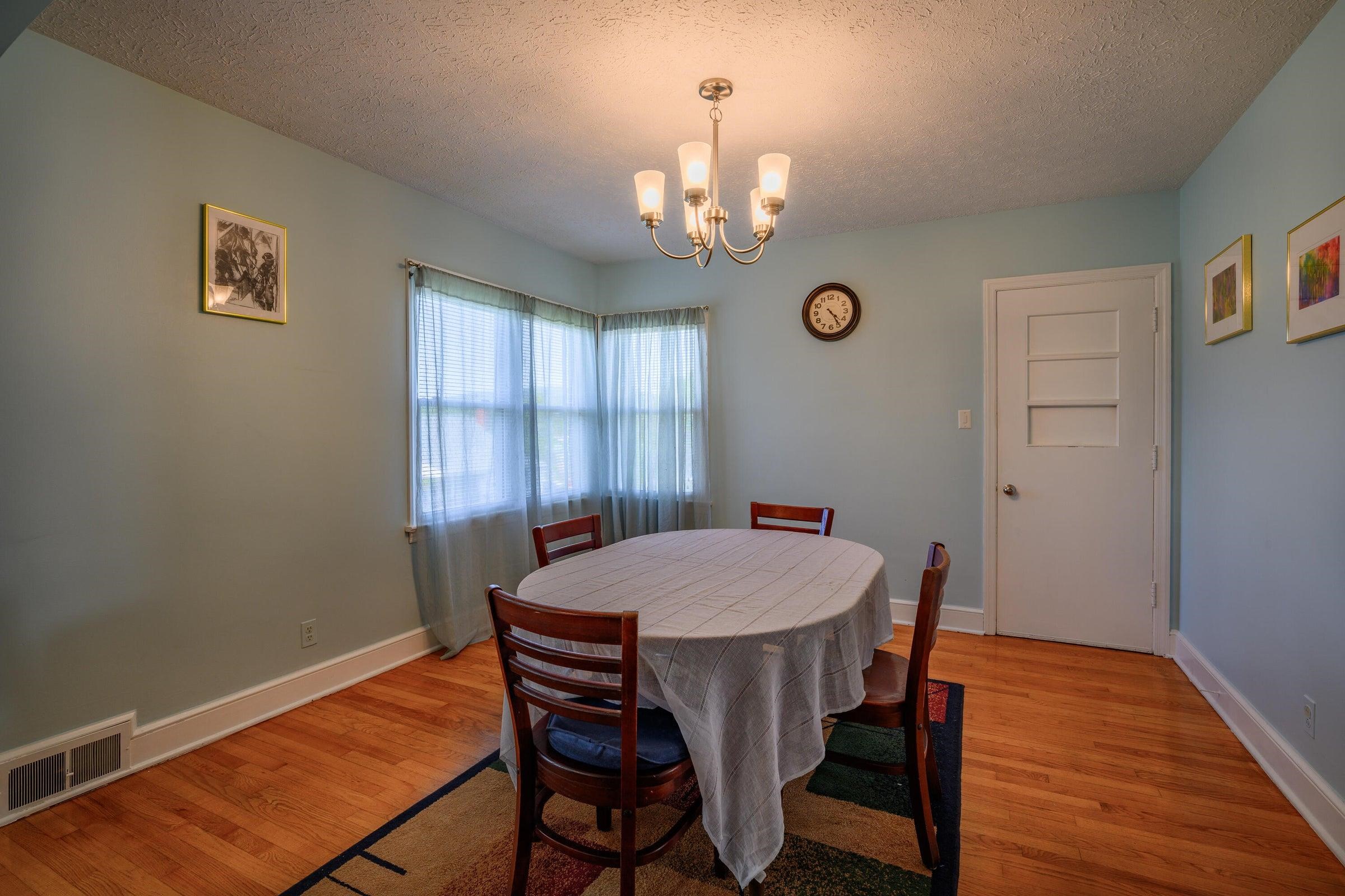 Dining room off of the kitchen.