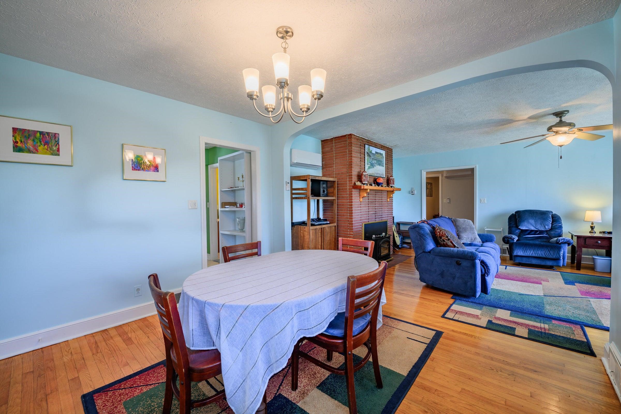 Freshly painted walls and updated light fixtures throughout the house.