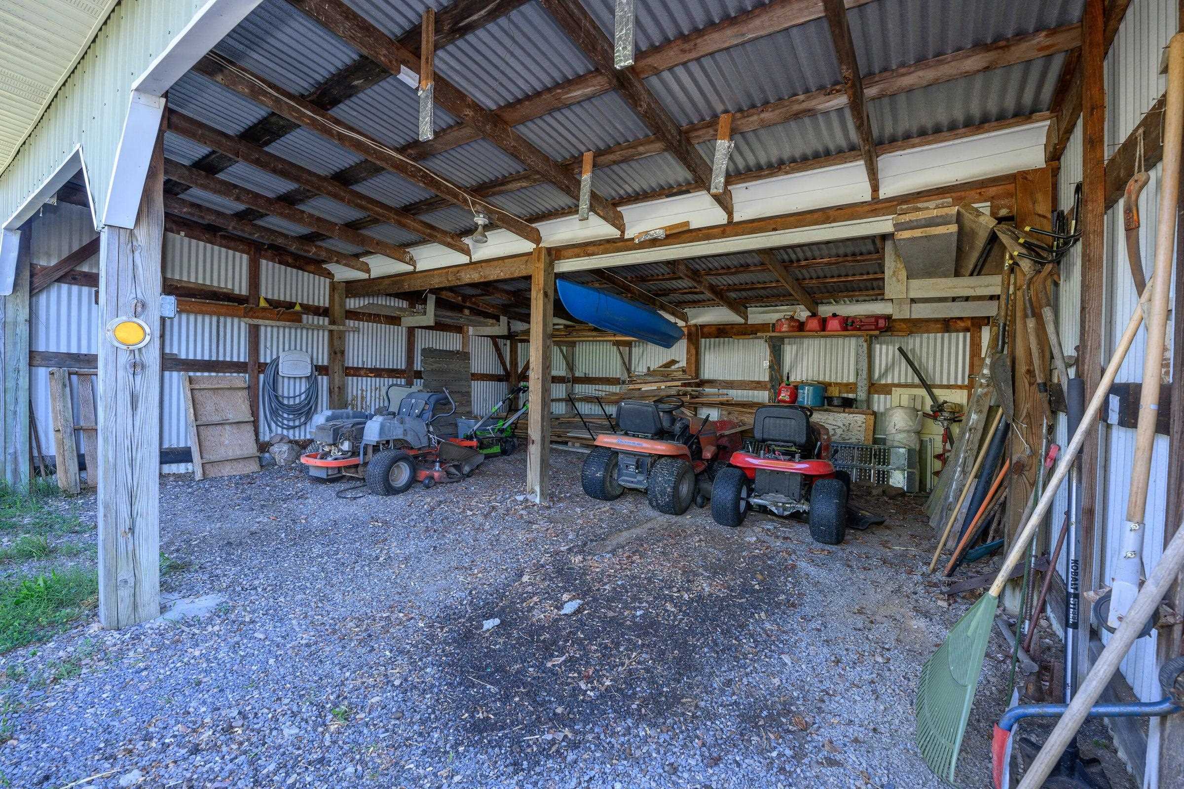 2-bay machine shed.