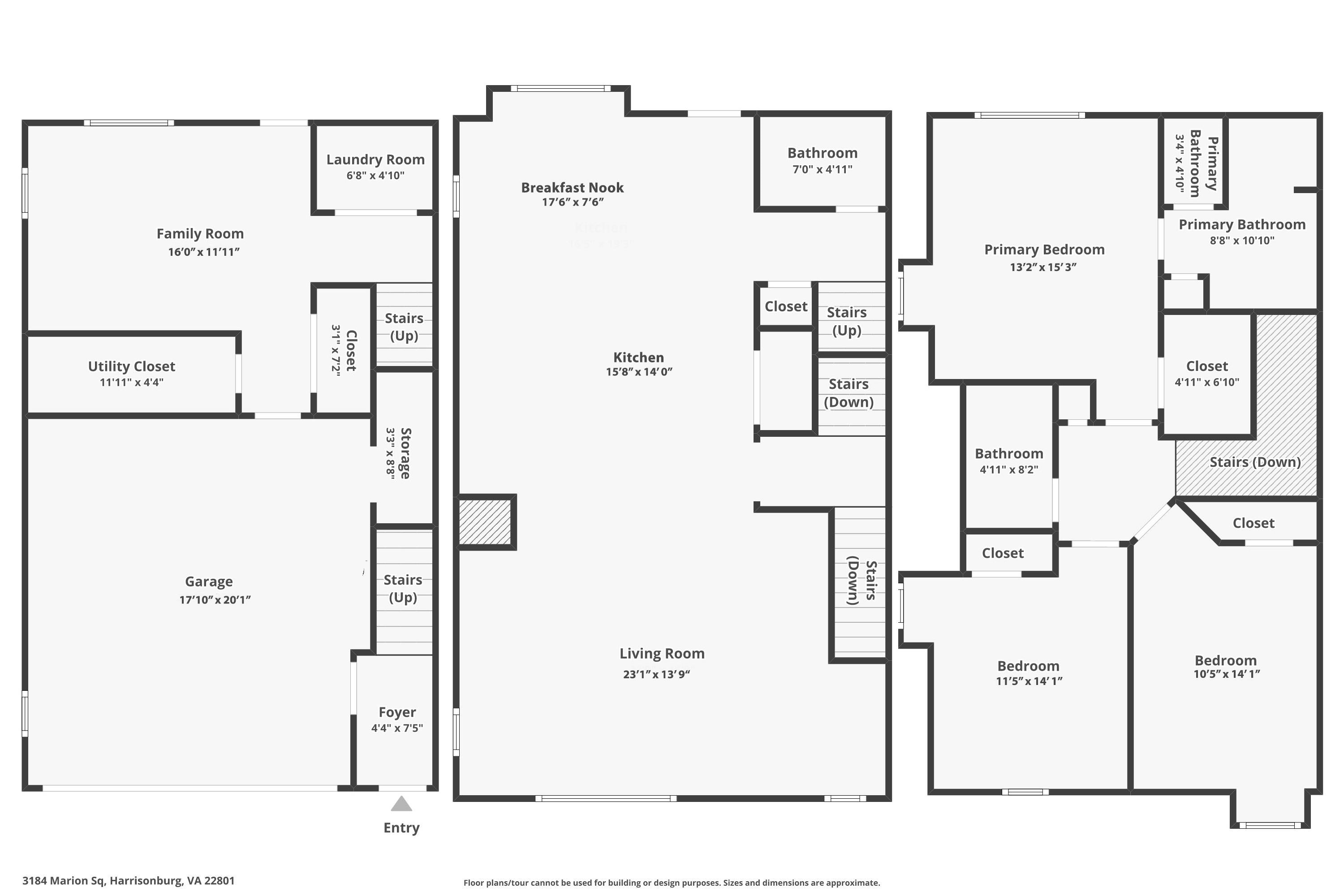 3184 MARION SQ, ROCKINGHAM, Virginia 22801, 3 Bedrooms Bedrooms, ,2 BathroomsBathrooms,Residential,End Unit with 2 Car Garage, Hardwood Floors,3184 MARION SQ,657438 MLS # 657438