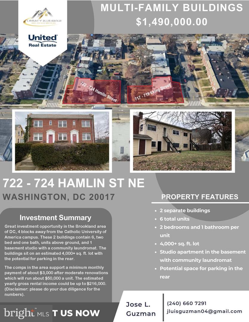 722-724 HAMLIN ST NE, WASHINGTON, District Of Columbia 20017, ,Land,For sale,722-724 HAMLIN ST NE,DCDC2162810 MLS # DCDC2162810