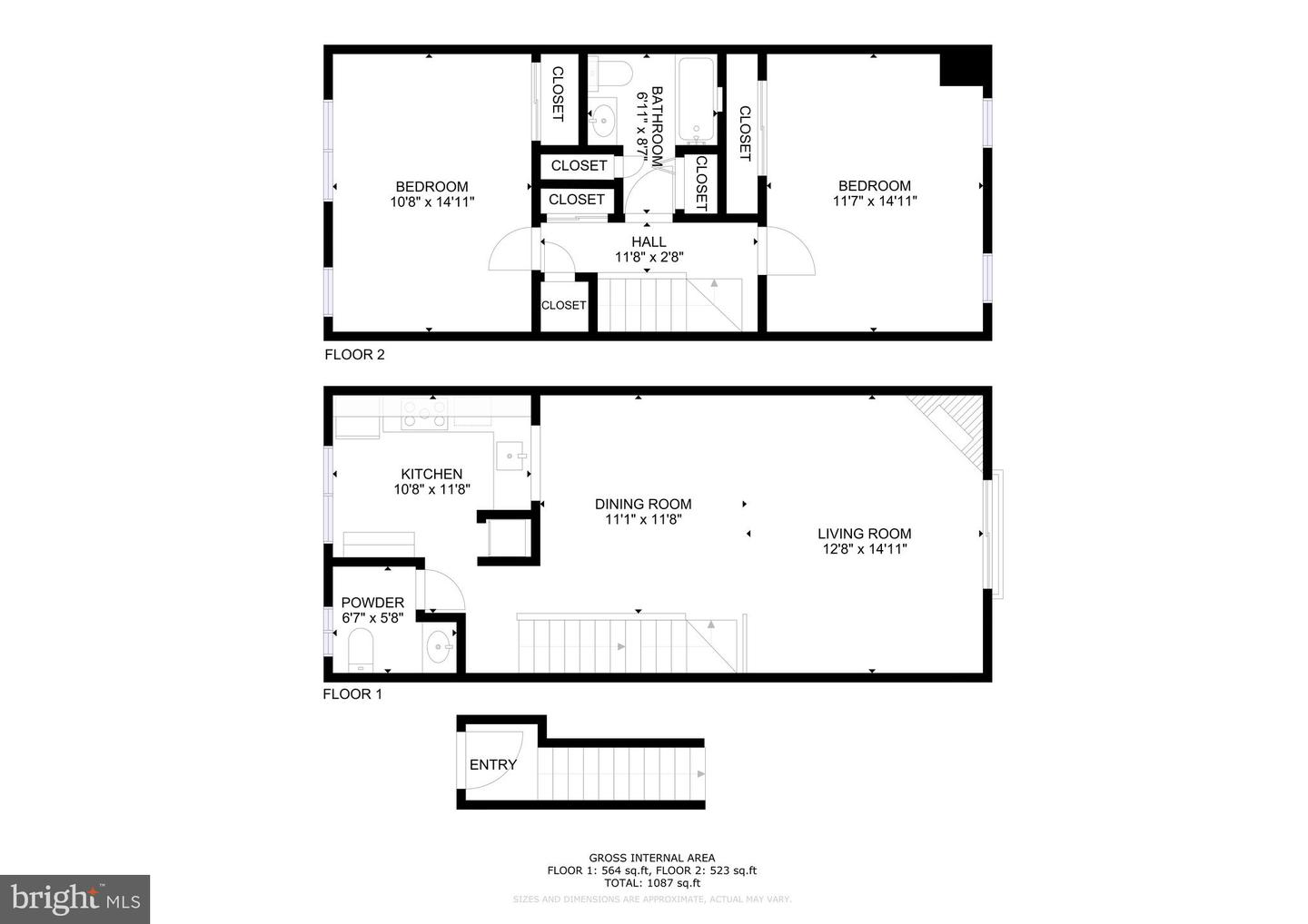 1411 11TH ST NW #B, WASHINGTON, District Of Columbia 20001, 2 Bedrooms Bedrooms, ,1 BathroomBathrooms,Residential,For sale,1411 11TH ST NW #B,DCDC2163104 MLS # DCDC2163104