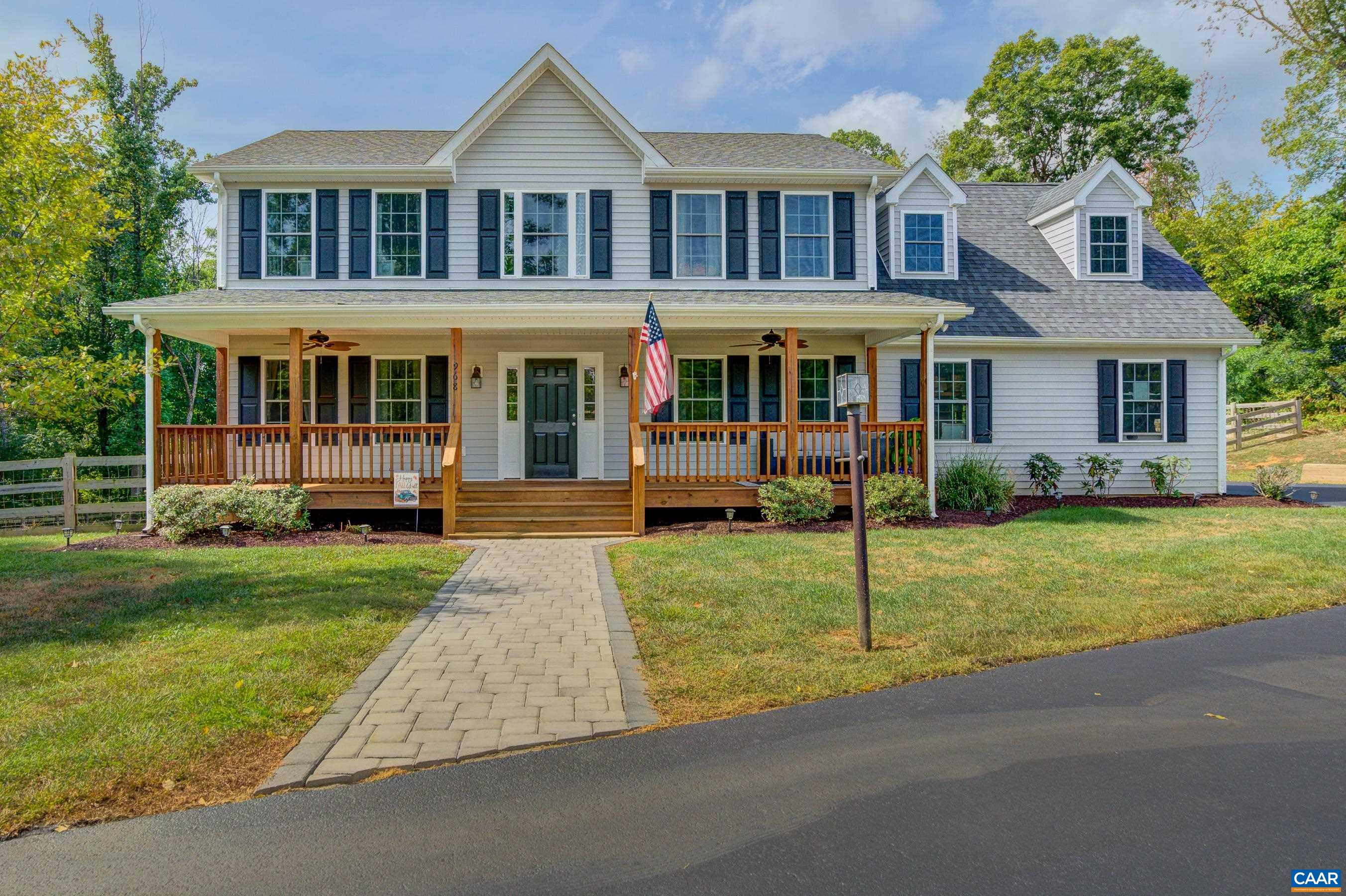 This beautiful, secluded home on nearly 3 acres in Crozet features incredible mountain views.