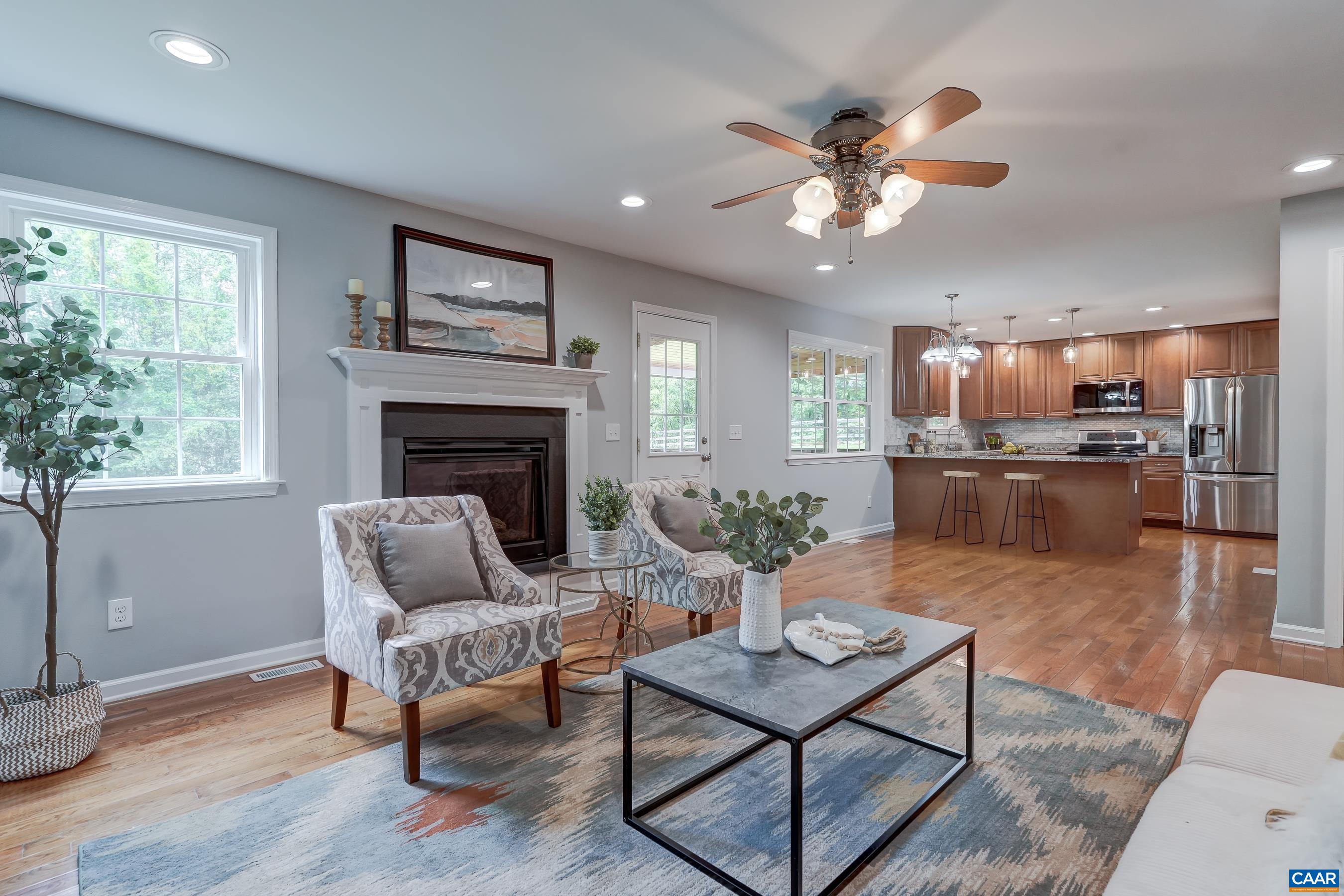 Open floor plan allows for great flow between living room and kitchen.