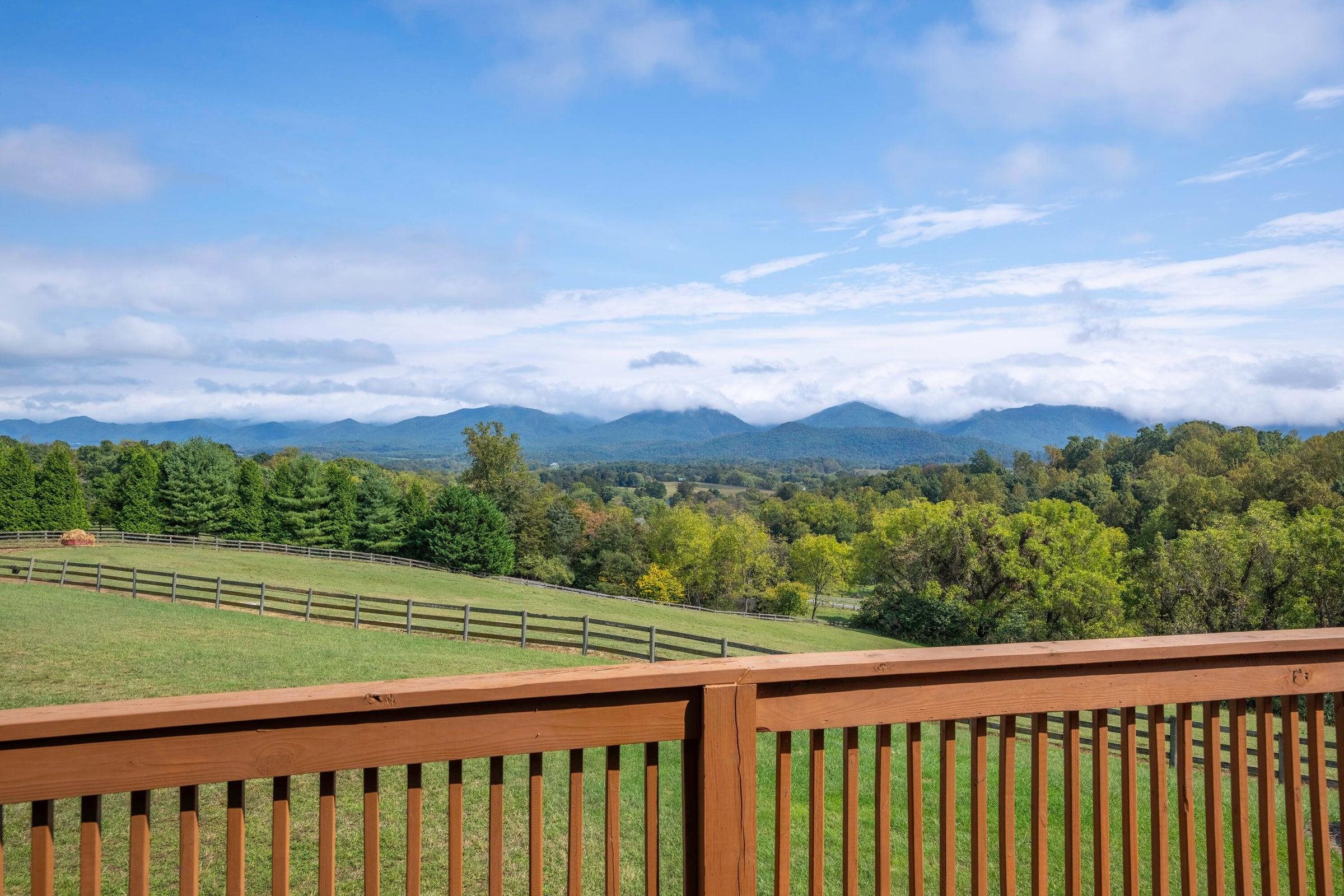 View of the endless Blue Ridge Mountains from your rear deck.