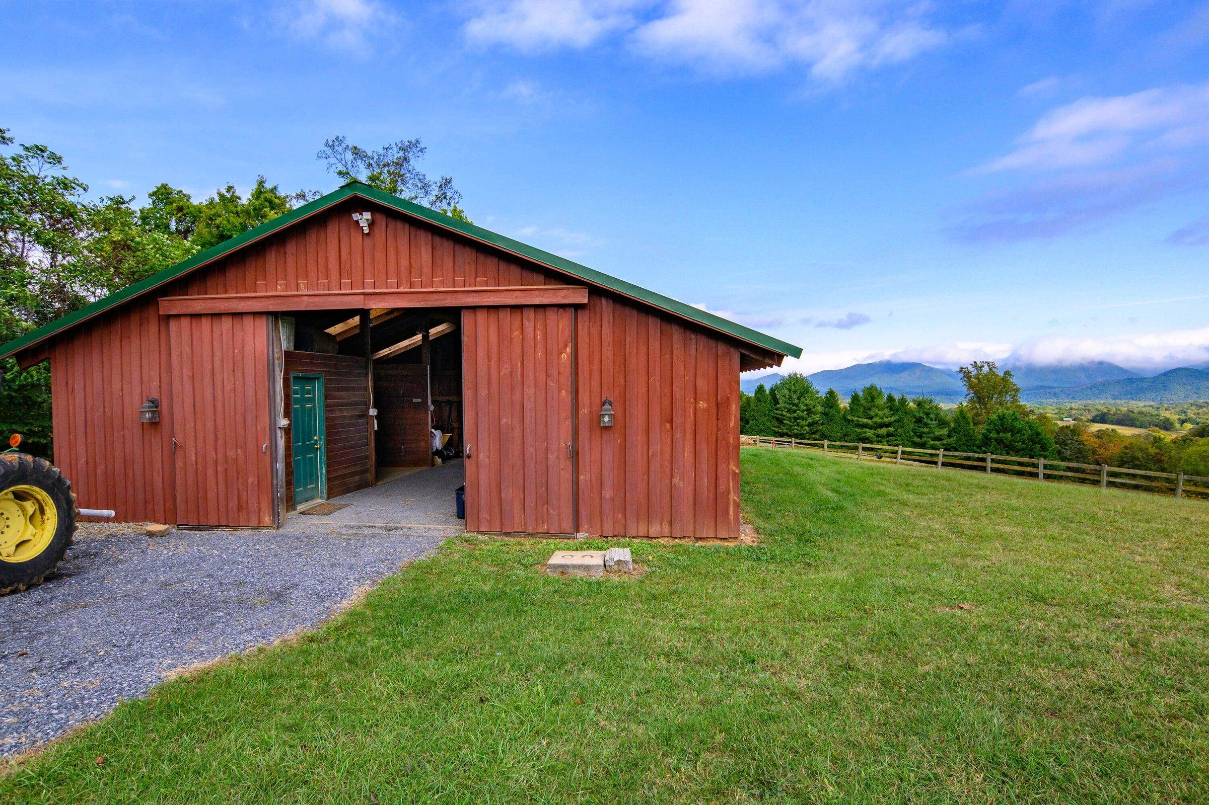 Well-built horse barn.