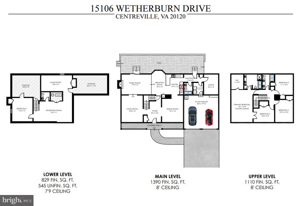 15106 WETHERBURN DR, CENTREVILLE, Virginia 20120, 5 Bedrooms Bedrooms, ,3 BathroomsBathrooms,Residential,For sale,15106 WETHERBURN DR,VAFX2205526 MLS # VAFX2205526