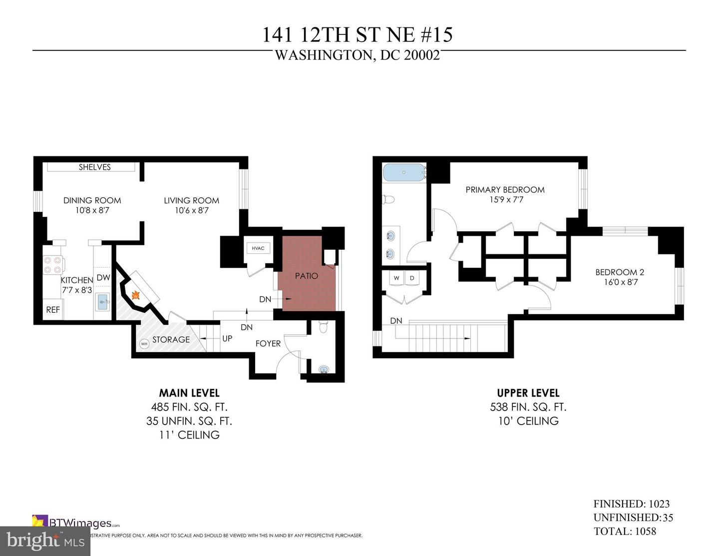 141 12TH ST NE #15, WASHINGTON, District Of Columbia 20002, 2 Bedrooms Bedrooms, ,1 BathroomBathrooms,Residential,For sale,141 12TH ST NE #15,DCDC2160602 MLS # DCDC2160602