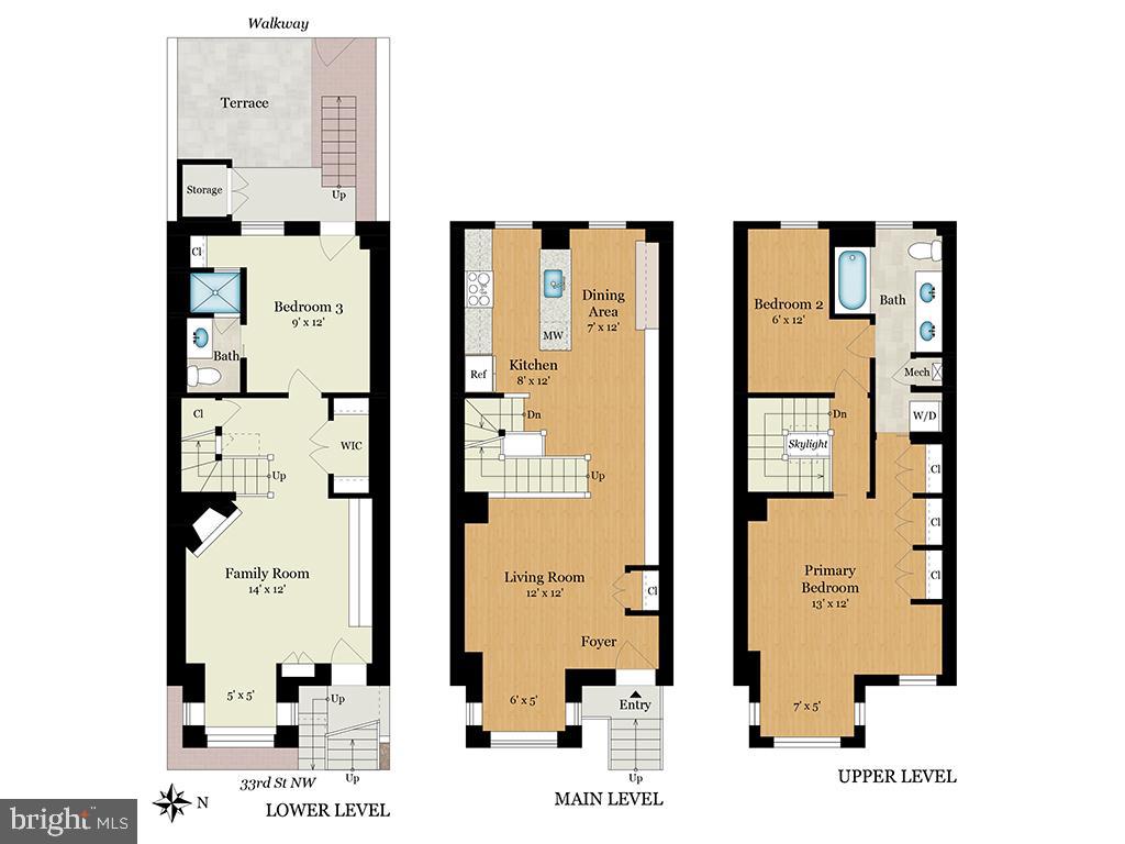 1506 33RD ST NW, WASHINGTON, District Of Columbia 20007, 3 Bedrooms Bedrooms, ,2 BathroomsBathrooms,Residential,For sale,1506 33RD ST NW,DCDC2163296 MLS # DCDC2163296