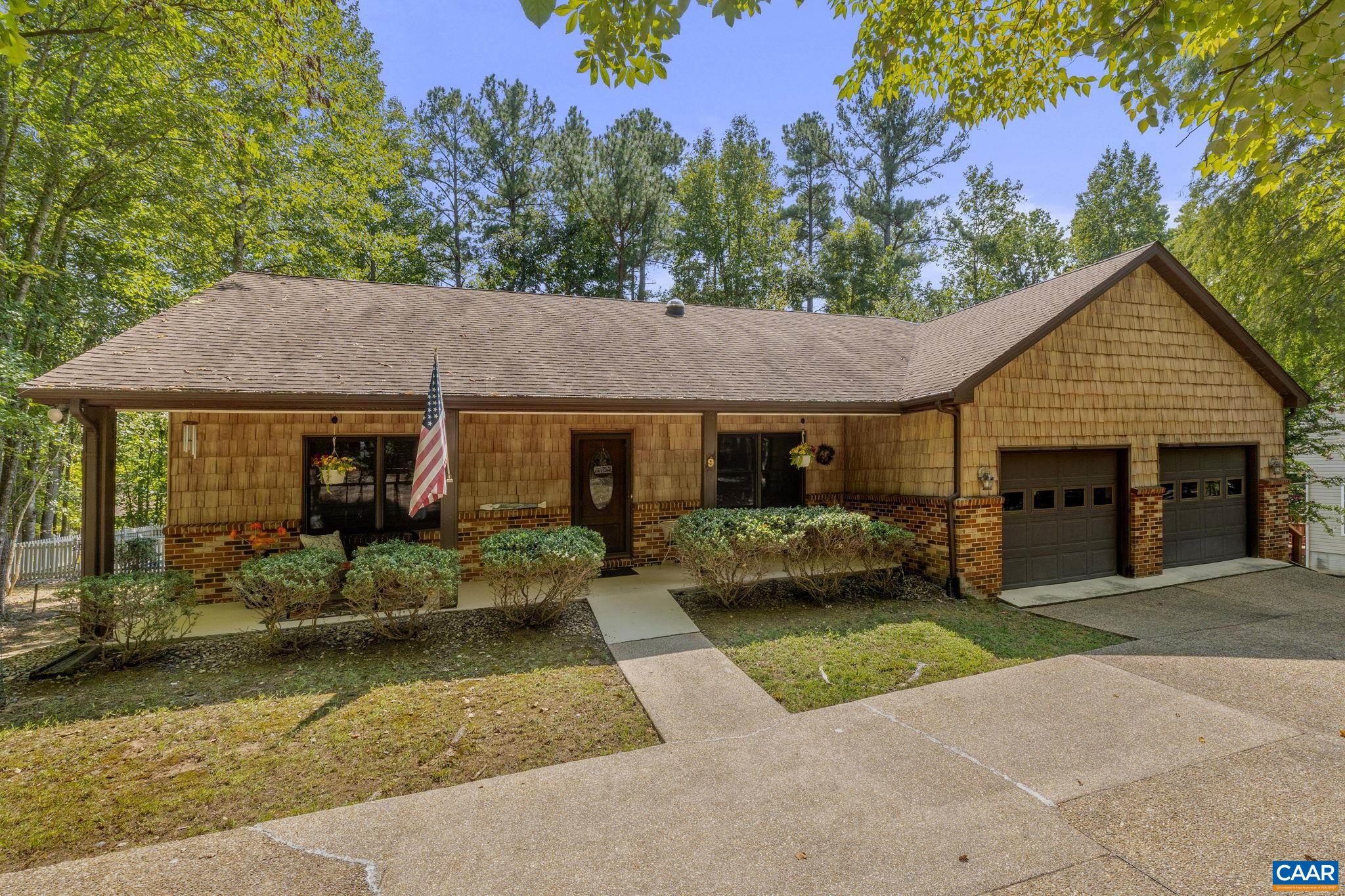 Covered front porch and Circular Driveway