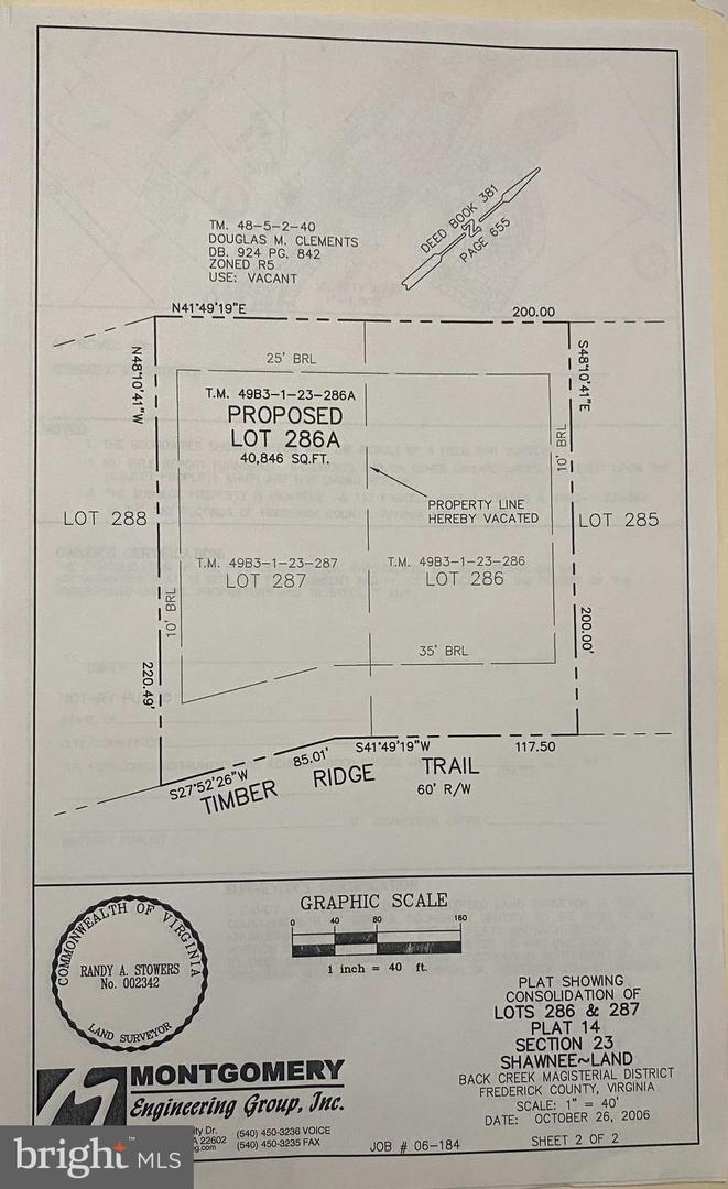 LOT 386A TIMBER RIDGE TRL, WINCHESTER, Virginia 22602, ,Land,For sale,LOT 386A TIMBER RIDGE TRL,VAFV2022474 MLS # VAFV2022474