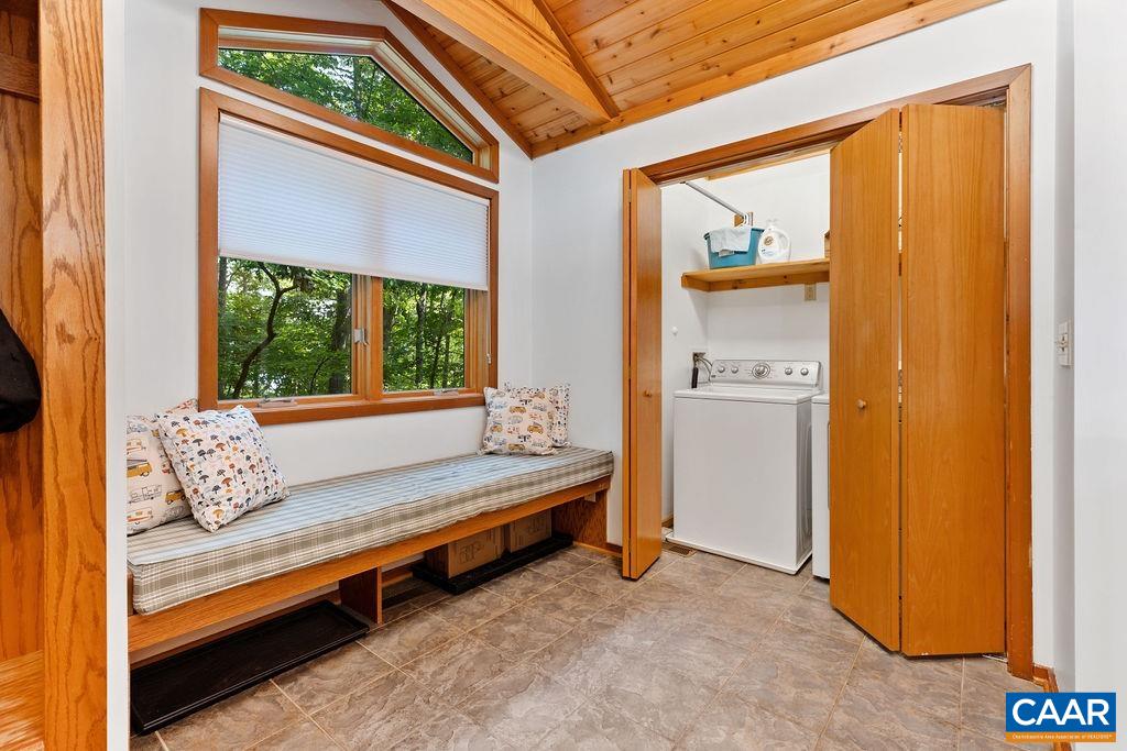 Large mudroom area at the home entry.