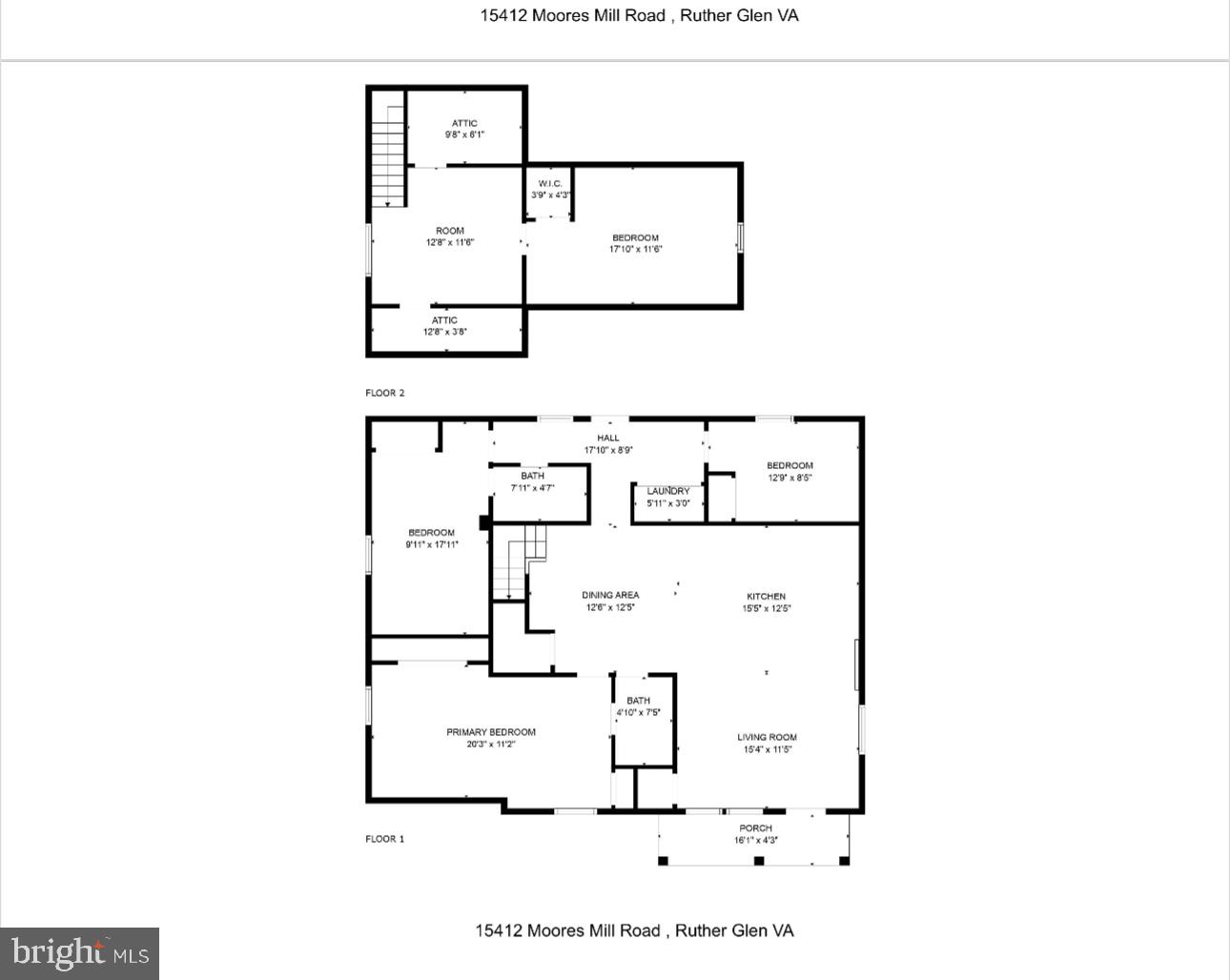 15412 MOORES MILL RD, RUTHER GLEN, Virginia 22546, 4 Bedrooms Bedrooms, ,2 BathroomsBathrooms,Residential,For sale,15412 MOORES MILL RD,VACV2006962 MLS # VACV2006962