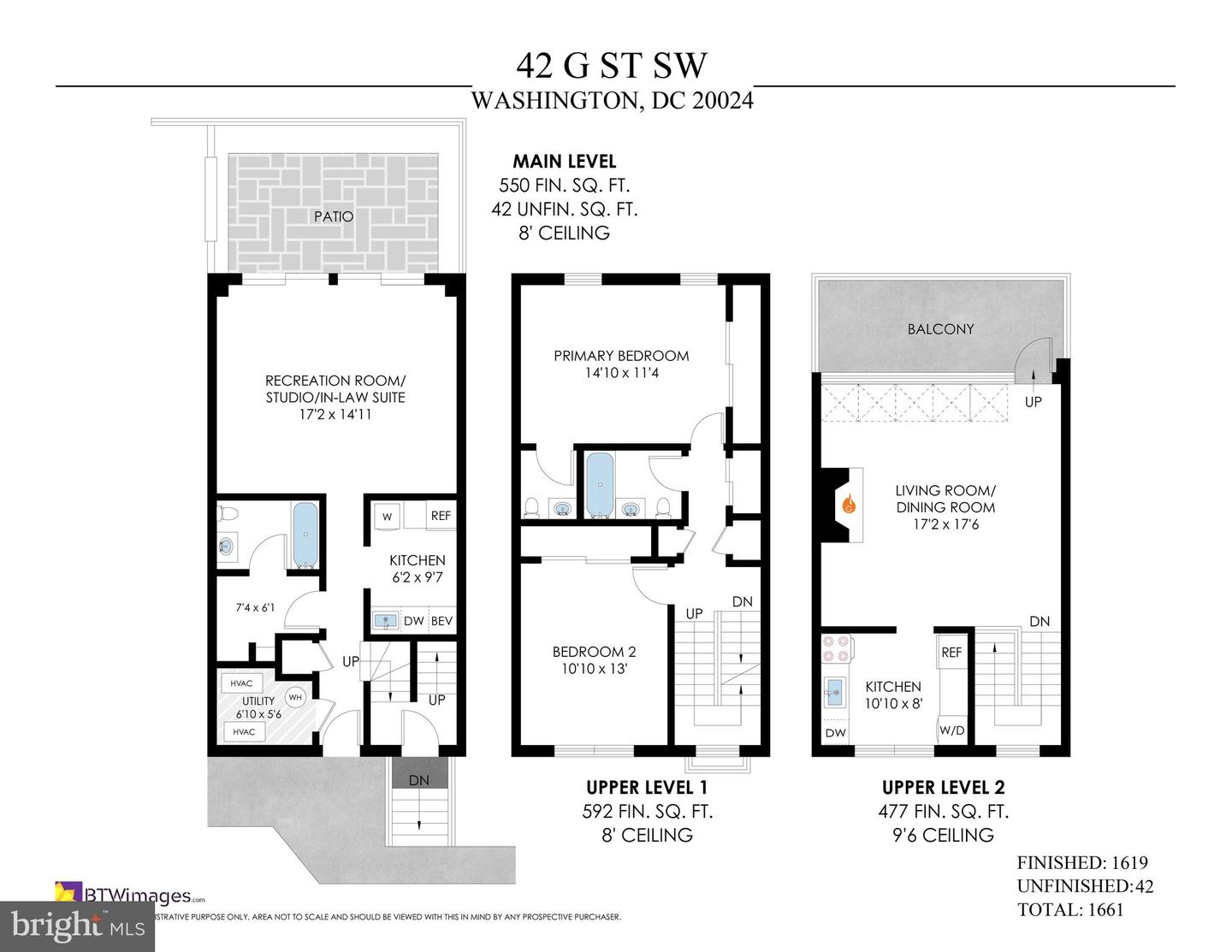 42 G ST SW, WASHINGTON, District Of Columbia 20024, 2 Bedrooms Bedrooms, ,2 BathroomsBathrooms,Residential,For sale,42 G ST SW,DCDC2163108 MLS # DCDC2163108