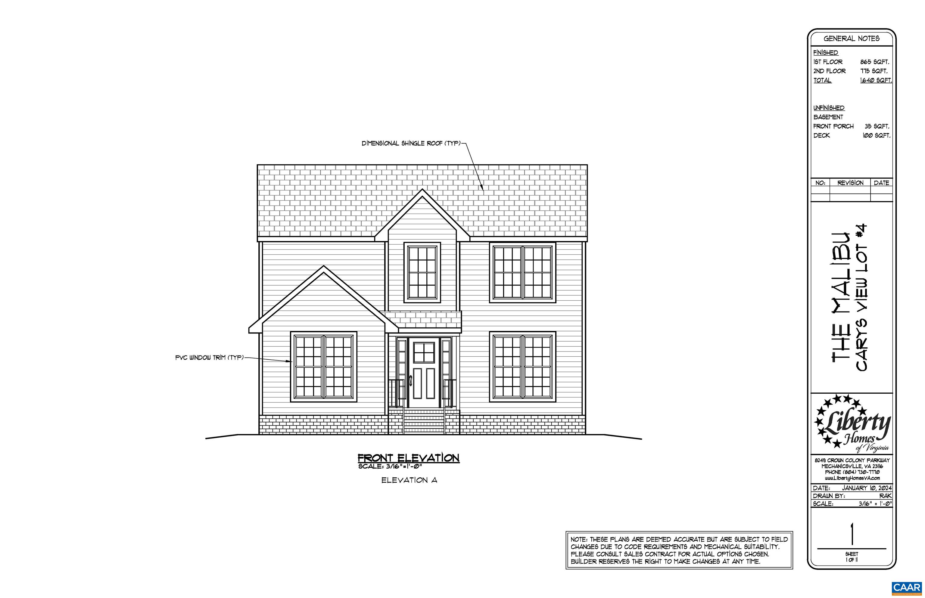 1370 HANBACK RD, GORDONSVILLE, Virginia 22942, 4 Bedrooms Bedrooms, ,2 BathroomsBathrooms,Residential,THE MALIBU,1370 HANBACK RD,654098 MLS # 654098