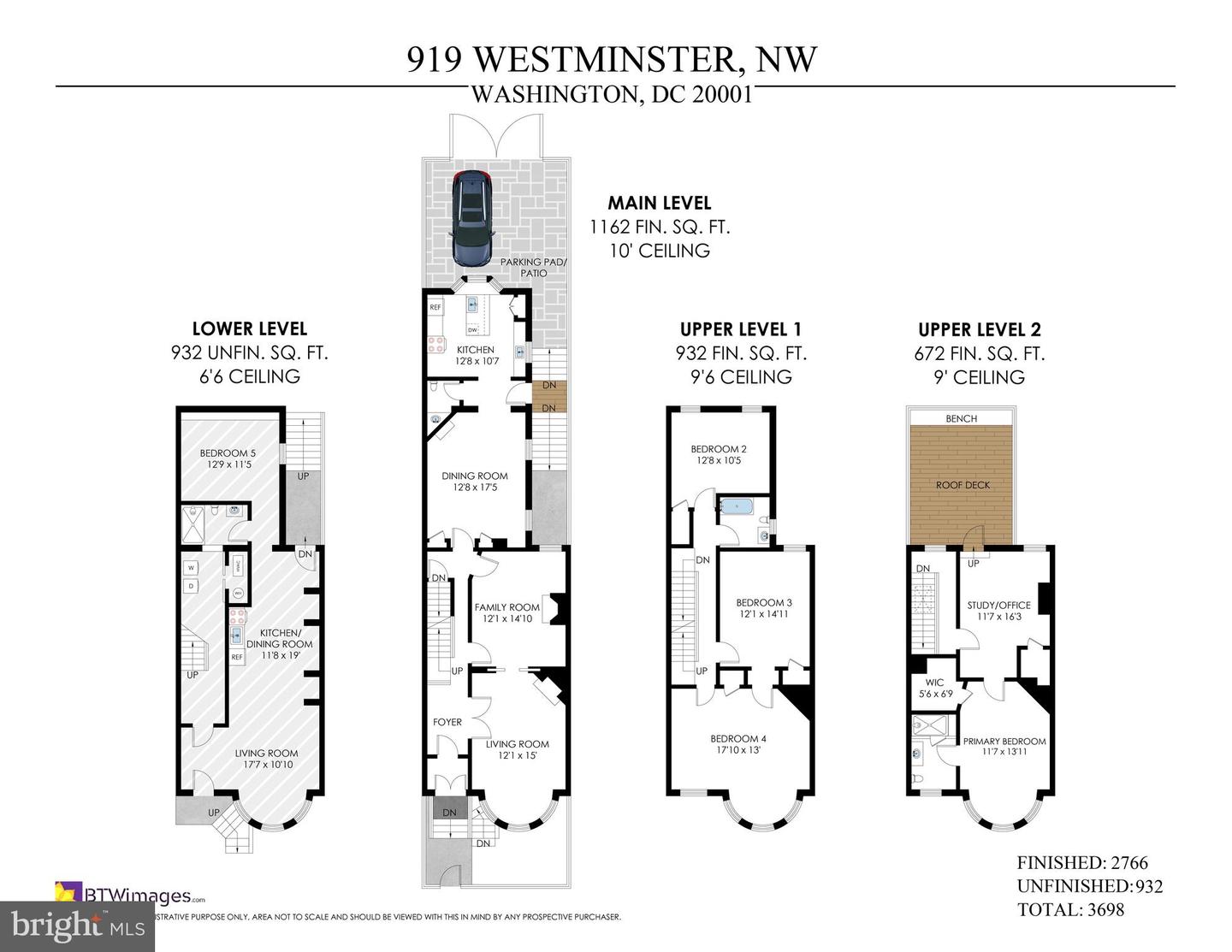 919 WESTMINSTER ST NW, WASHINGTON, District Of Columbia 20001, 4 Bedrooms Bedrooms, ,2 BathroomsBathrooms,Residential,For sale,919 WESTMINSTER ST NW,DCDC2168238 MLS # DCDC2168238