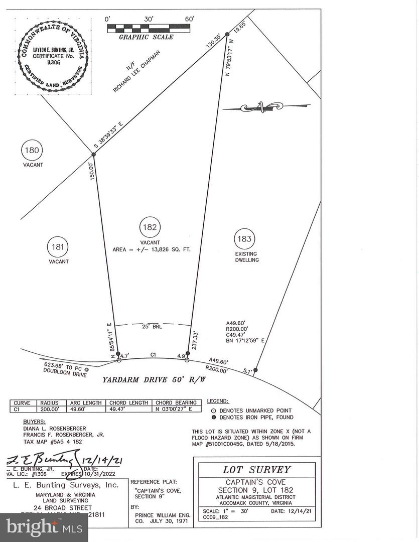 182 YARDARM DR, GREENBACKVILLE, Virginia 23356, ,Land,For sale,182 YARDARM DR,VAAC2001478 MLS # VAAC2001478