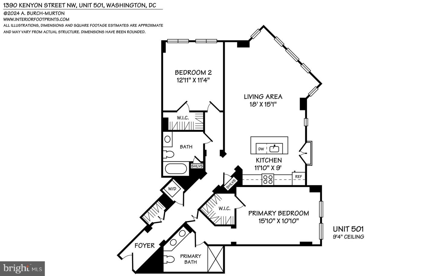 1390 KENYON ST NW #501, WASHINGTON, District Of Columbia 20010, 2 Bedrooms Bedrooms, ,2 BathroomsBathrooms,Residential,For sale,1390 KENYON ST NW #501,DCDC2167098 MLS # DCDC2167098