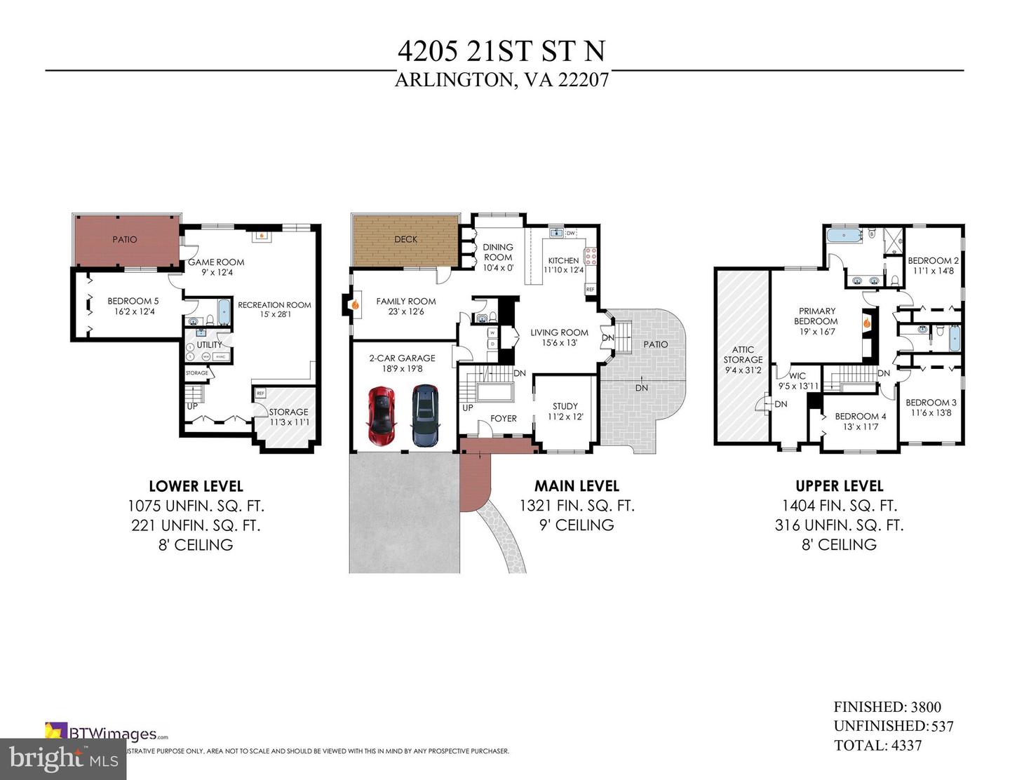 4205 21ST ST N, ARLINGTON, Virginia 22207, 5 Bedrooms Bedrooms, ,3 BathroomsBathrooms,Residential,For sale,4205 21ST ST N,VAAR2050242 MLS # VAAR2050242