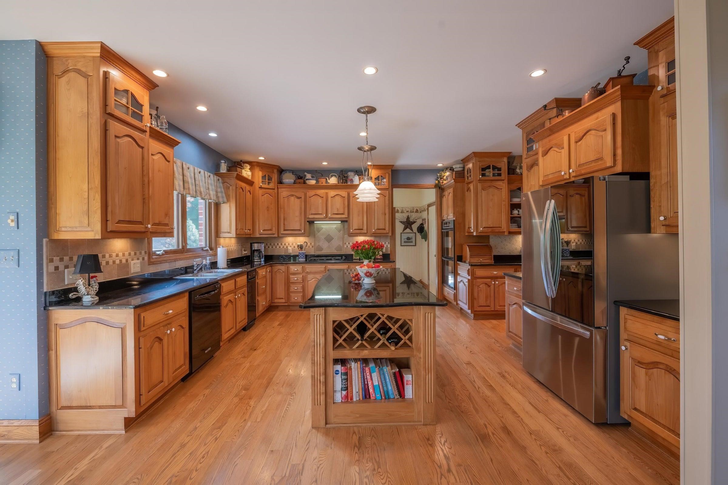 Tons of cabinet space in the kitchen.