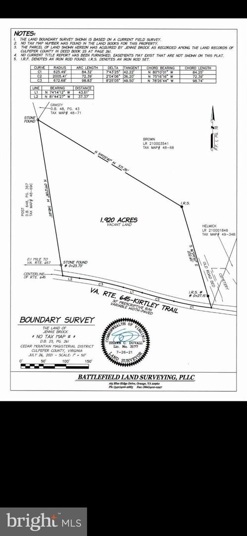 48-109 KIRTLEY TRAIL RD, CULPEPER, Virginia 22701, ,Land,For sale,48-109 KIRTLEY TRAIL RD,VACU2009330 MLS # VACU2009330