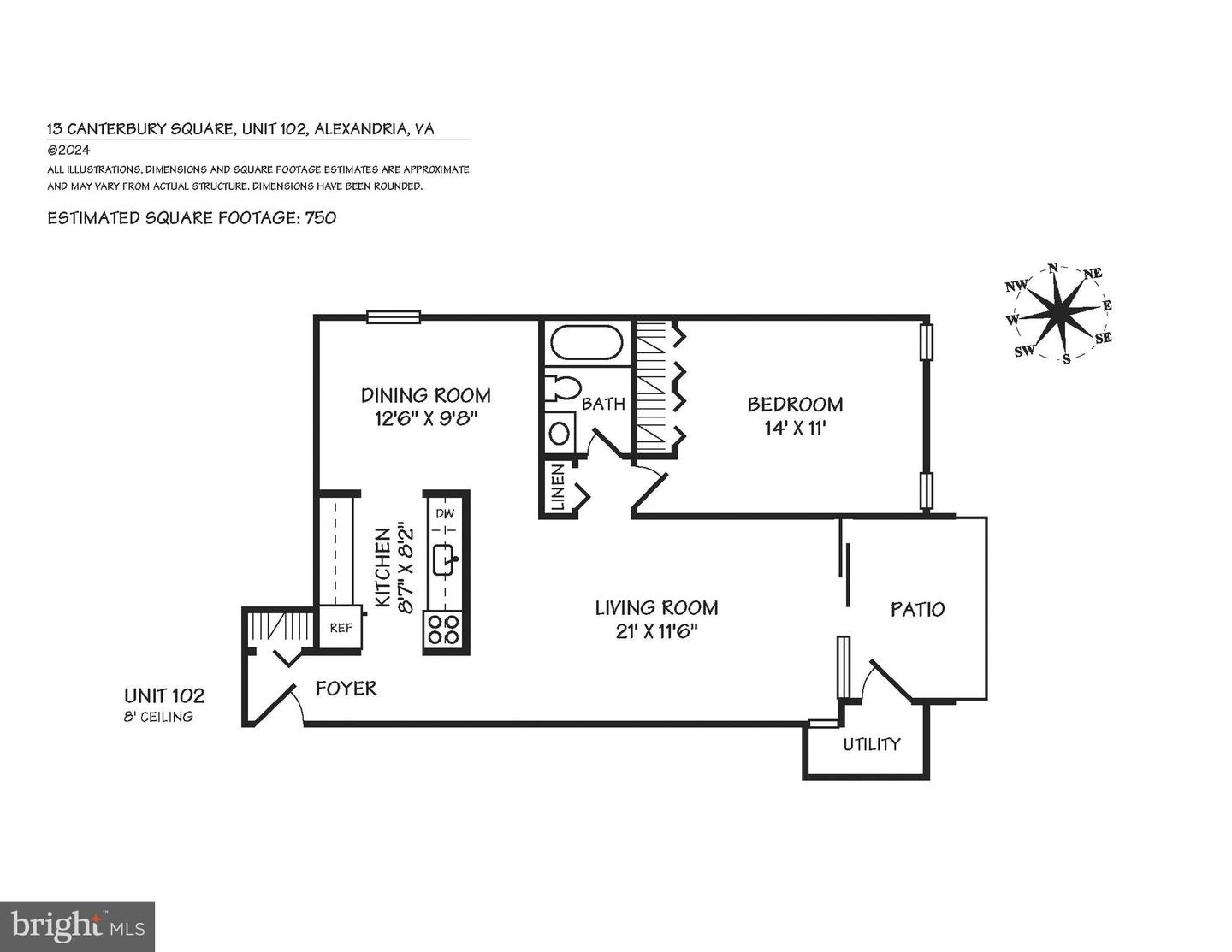 13 CANTERBURY SQ #102, ALEXANDRIA, Virginia 22304, 1 Bedroom Bedrooms, ,1 BathroomBathrooms,Residential,For sale,13 CANTERBURY SQ #102,VAAX2039770 MLS # VAAX2039770