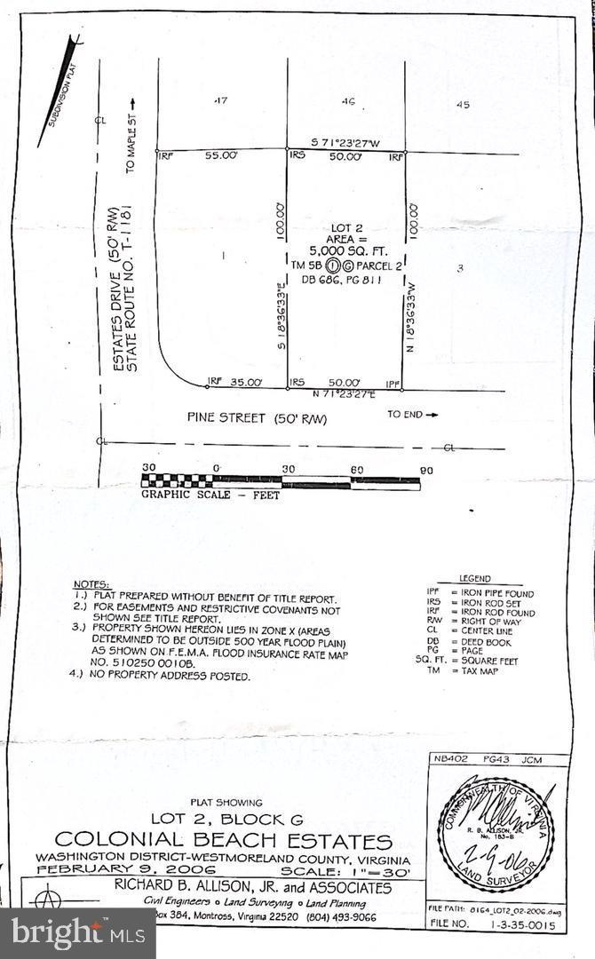 LOTS 1 & 2 ESTATE DRIVE, COLONIAL BEACH, Virginia 22443, ,Land,For sale,LOTS 1 & 2 ESTATE DRIVE,VAWE2006202 MLS # VAWE2006202