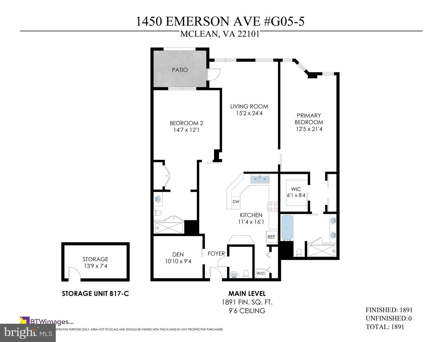 1450 EMERSON AVE #G05-5, MCLEAN, Virginia 22101, 2 Bedrooms Bedrooms, ,2 BathroomsBathrooms,Residential,For sale,1450 EMERSON AVE #G05-5,VAFX2211964 MLS # VAFX2211964