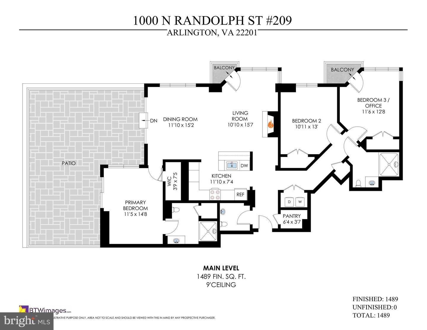 1000 N RANDOLPH ST #209, ARLINGTON, Virginia 22201, 3 Bedrooms Bedrooms, ,2 BathroomsBathrooms,Residential,For sale,1000 N RANDOLPH ST #209,VAAR2049700 MLS # VAAR2049700