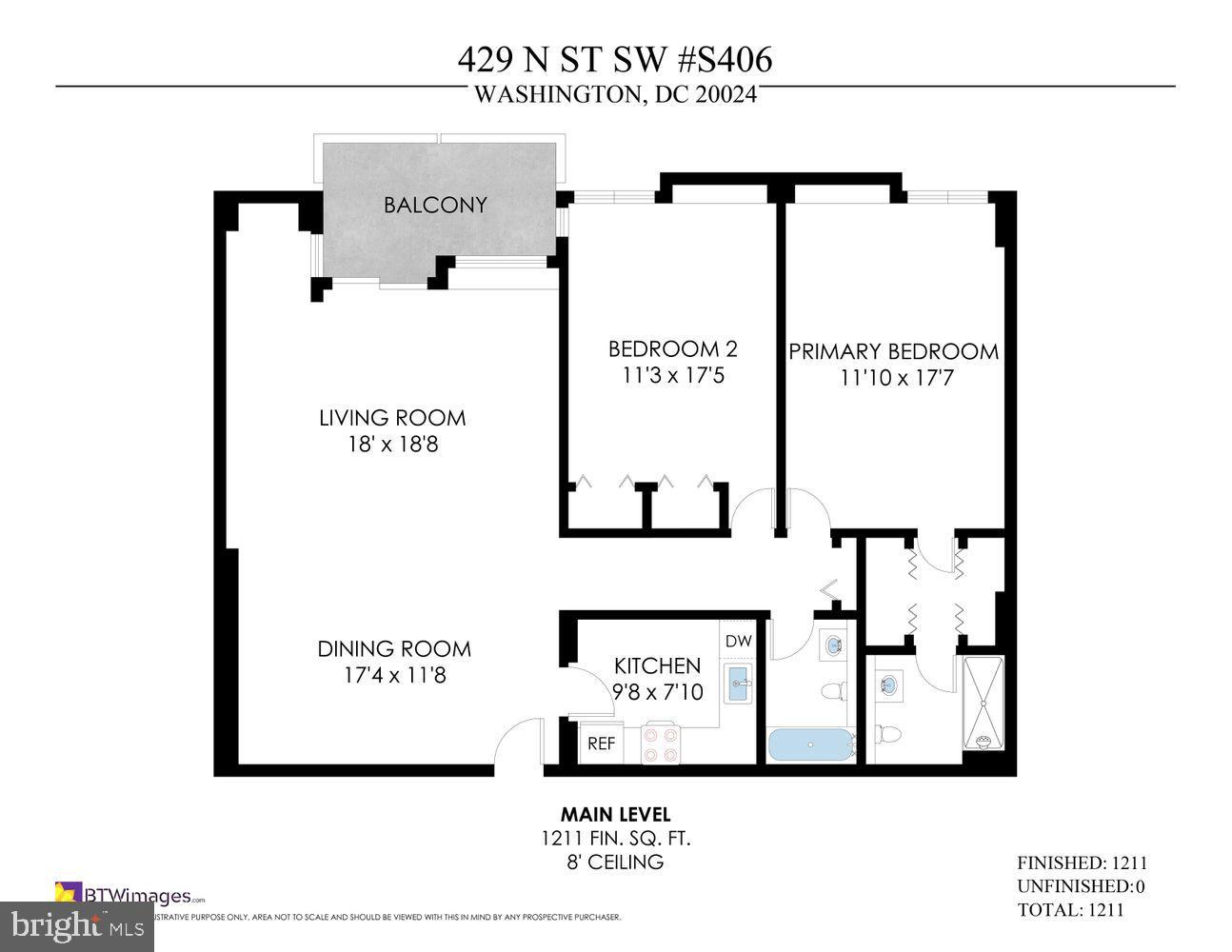 429 N ST SW #S406, WASHINGTON, District Of Columbia 20024, 2 Bedrooms Bedrooms, ,2 BathroomsBathrooms,Residential,For sale,429 N ST SW #S406,DCDC2170476 MLS # DCDC2170476