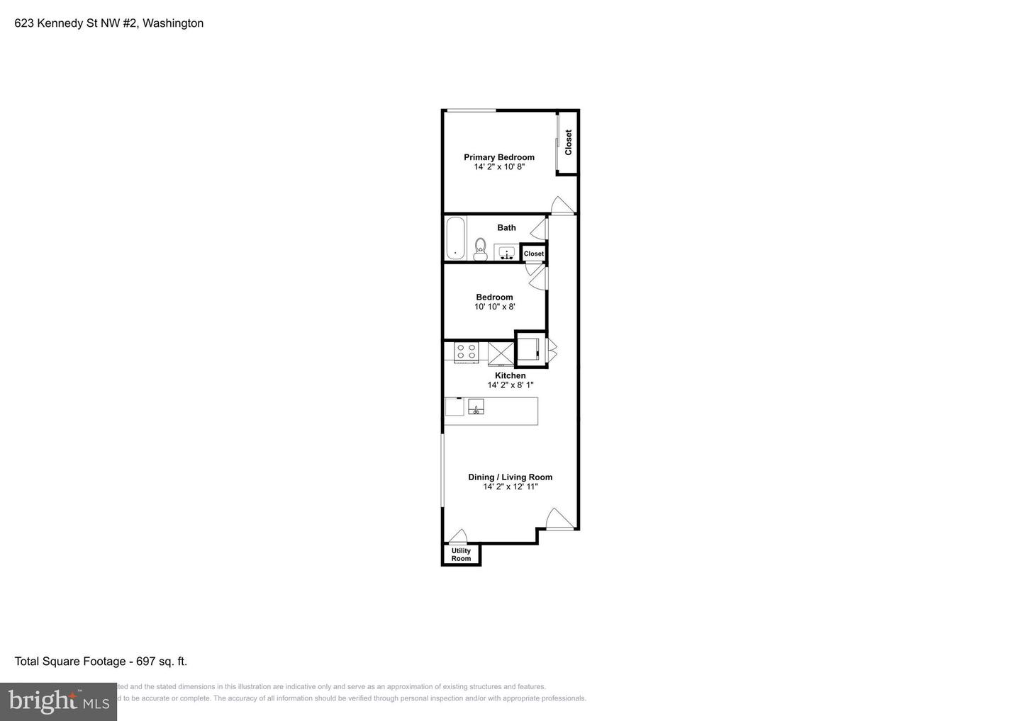 623 KENNEDY ST NW #2, WASHINGTON, District Of Columbia 20011, 2 Bedrooms Bedrooms, 1 Room Rooms,1 BathroomBathrooms,Residential,For sale,623 KENNEDY ST NW #2,DCDC2146788 MLS # DCDC2146788