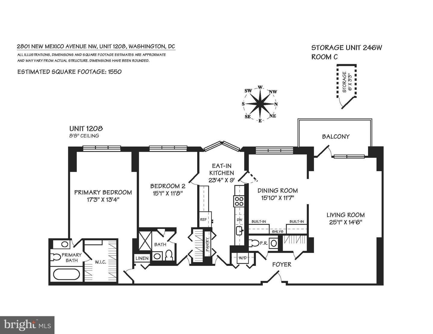 2801 NEW MEXICO AVE NW #1208, WASHINGTON, District Of Columbia 20007, 2 Bedrooms Bedrooms, 5 Rooms Rooms,2 BathroomsBathrooms,Residential,For sale,2801 NEW MEXICO AVE NW #1208,DCDC2172830 MLS # DCDC2172830