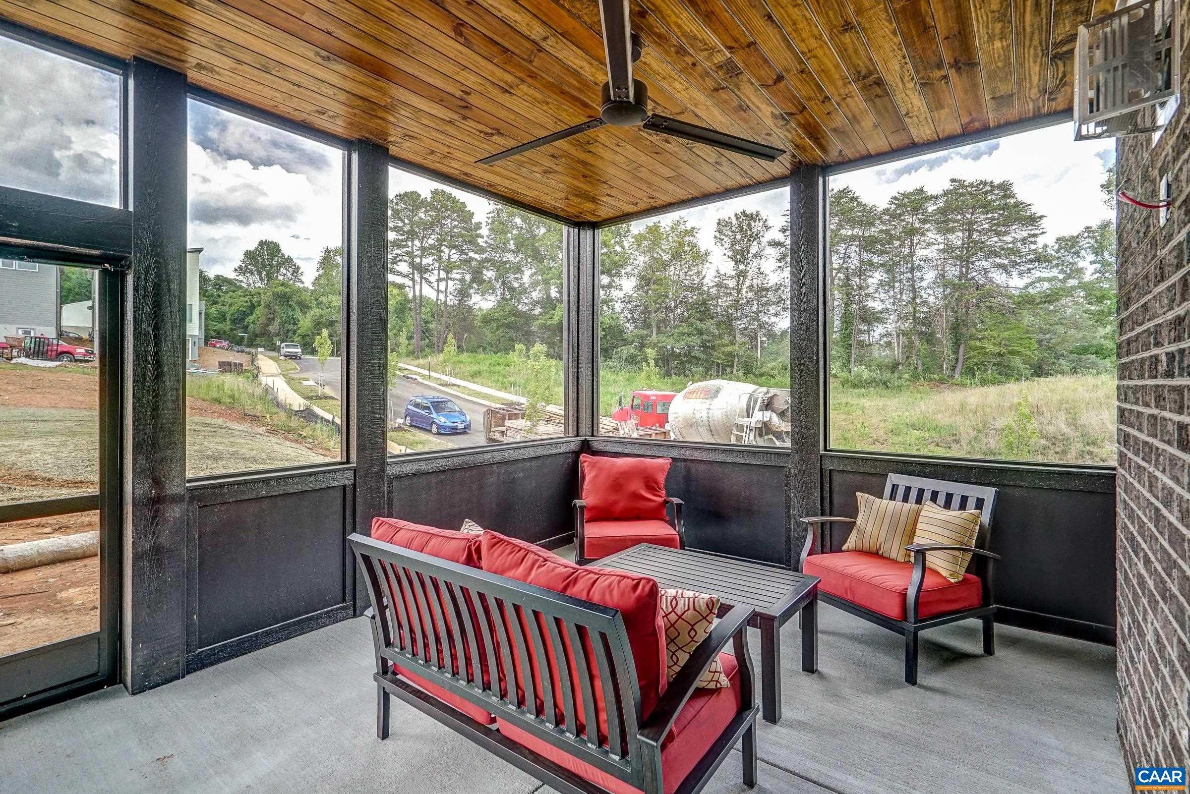 Beautiful screened porch for relaxing.