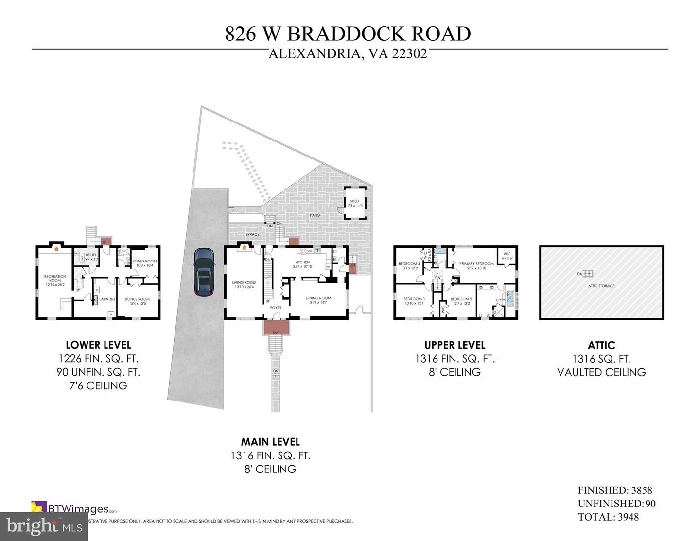 826 W BRADDOCK RD, ALEXANDRIA, Virginia 22302, 4 Bedrooms Bedrooms, 16 Rooms Rooms,3 BathroomsBathrooms,Residential,For sale,826 W BRADDOCK RD,VAAX2040506 MLS # VAAX2040506