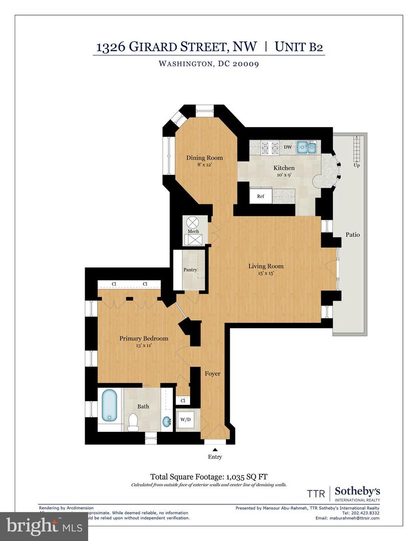 1326 GIRARD ST NW #B2, WASHINGTON, District Of Columbia 20009, 1 Bedroom Bedrooms, ,1 BathroomBathrooms,Residential,For sale,1326 GIRARD ST NW #B2,DCDC2175508 MLS # DCDC2175508