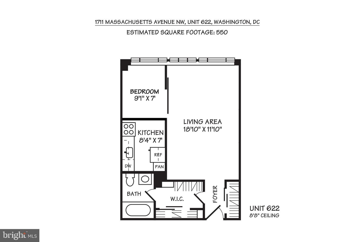 1711 MASSACHUSETTS AVE NW #622, WASHINGTON, District Of Columbia 20036, 1 Bedroom Bedrooms, ,1 BathroomBathrooms,Residential,For sale,1711 MASSACHUSETTS AVE NW #622,DCDC2177136 MLS # DCDC2177136