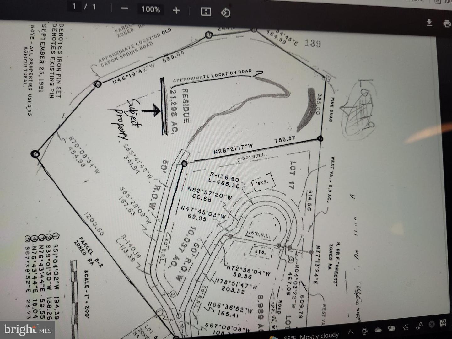 LOT 19 SOUTH WEST SLOPE, STAR TANNERY, Virginia 22654, ,Land,For sale,LOT 19 SOUTH WEST SLOPE,VAFV2024208 MLS # VAFV2024208