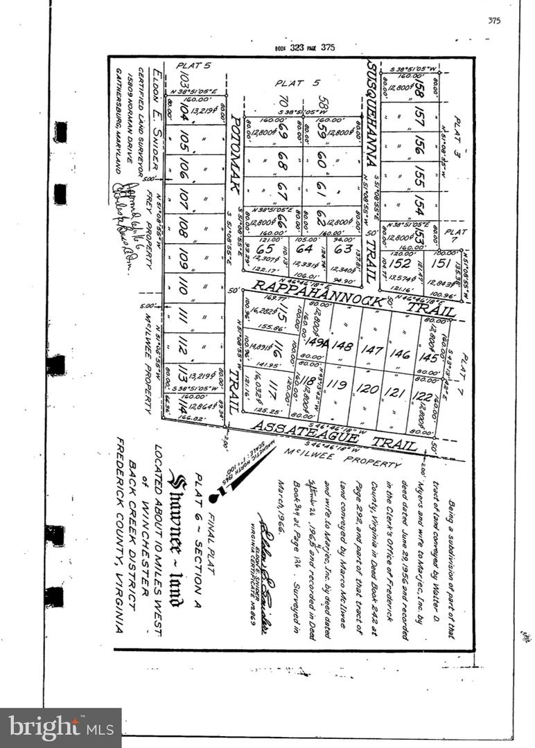 LOT 105 POTOMAK TRL, WINCHESTER, Virginia 22602, ,Land,For sale,LOT 105 POTOMAK TRL,VAFV2023868 MLS # VAFV2023868