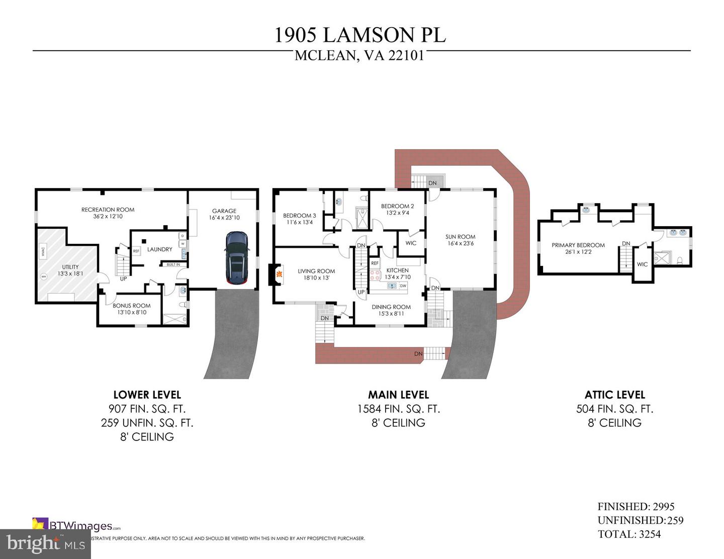 1905 LAMSON PL, MCLEAN, Virginia 22101, 3 Bedrooms Bedrooms, ,3 BathroomsBathrooms,Residential,For sale,1905 LAMSON PL,VAFX2220534 MLS # VAFX2220534