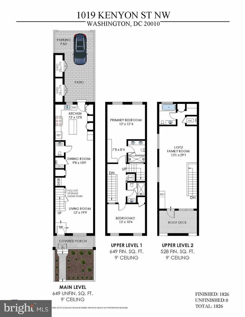 1019 KENYON ST NW, WASHINGTON, District Of Columbia 20010, 3 Bedrooms Bedrooms, ,3 BathroomsBathrooms,Residential,For sale,1019 KENYON ST NW,DCDC2185068 MLS # DCDC2185068